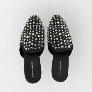 Saks Fifth Avenue Black Studded Men's Mules size 13